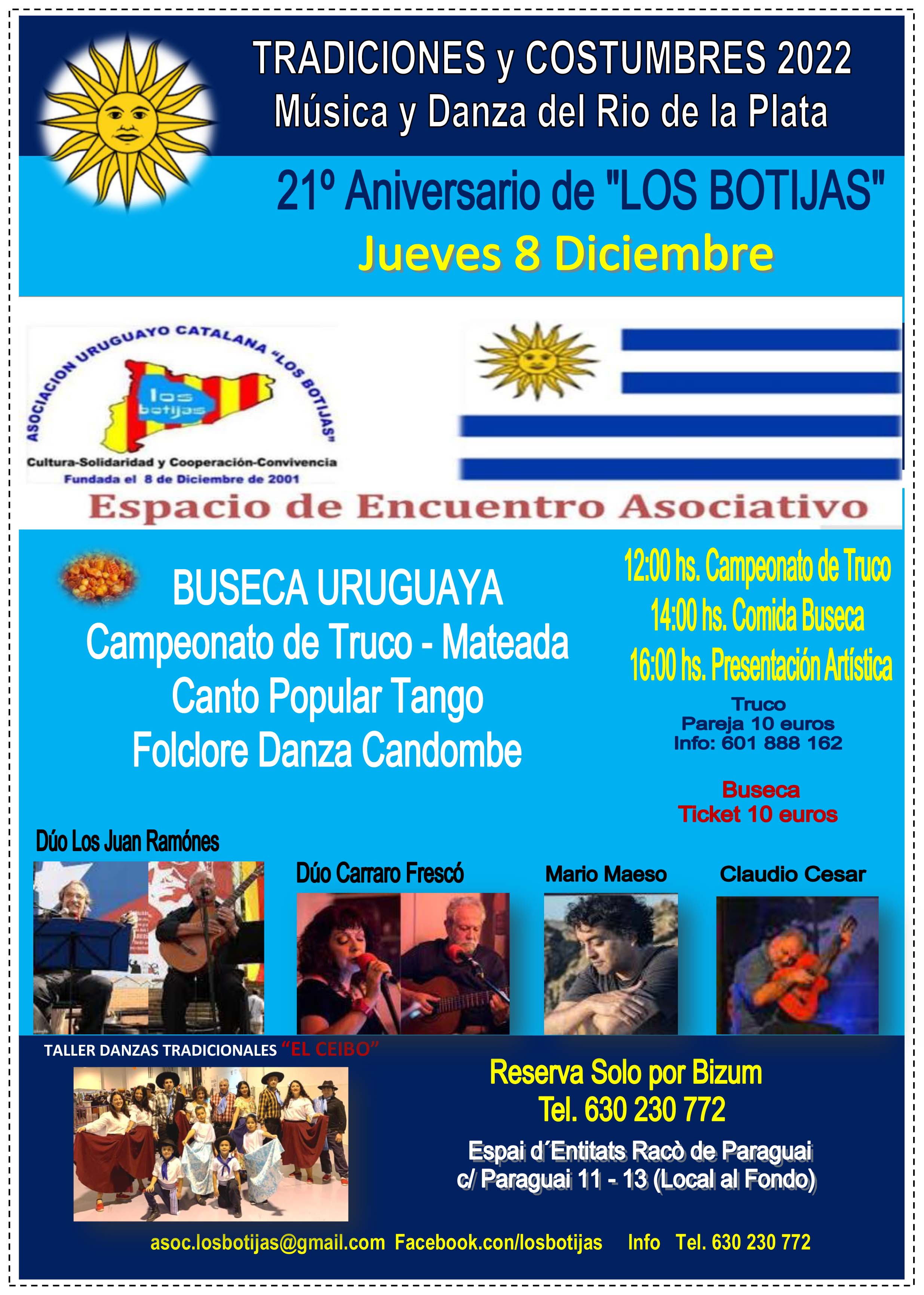 TRADICIONES Y COSTUMBRES 2022 "21ª Aniversario de Los Botijas